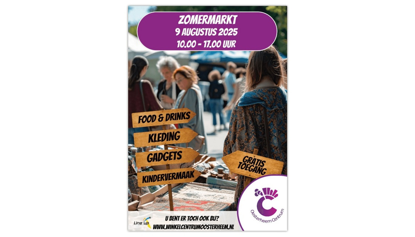 Winkelcentrum Oosterheem Zomermarkt op zaterdag 9 augustus 2025 Winkelcentrum Oosterheem Zomermarkt op zaterdag 9 augustus 2025
